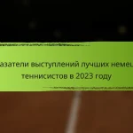 Показатели выступлений лучших немецких теннисистов в 2023 году
